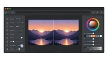 Browser-based image editor for color correction and photo enhancement