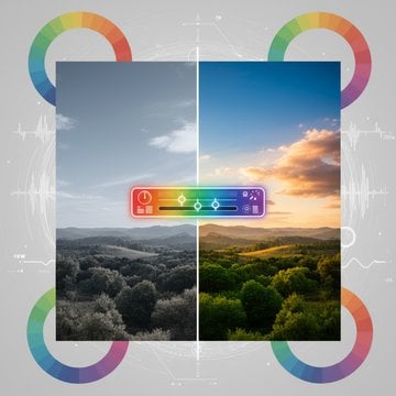 Image color correction basics guide showing white balance and color grading adjustments to fix photo colors