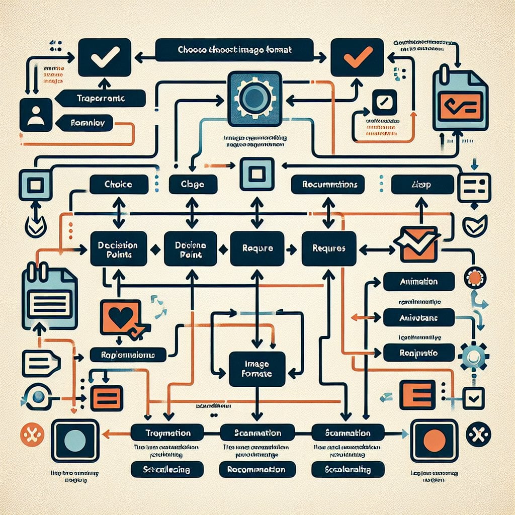 Flowchart showing decision process for selecting the best image format