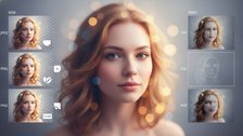 Bokeh photo being prepared and converted for sharing online
