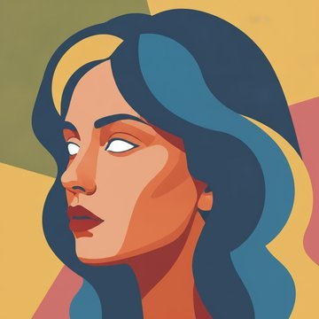 A vibrant digital illustration showing a photograph transforming into bold, simplified posterized art with reduced color planes and high contrast.