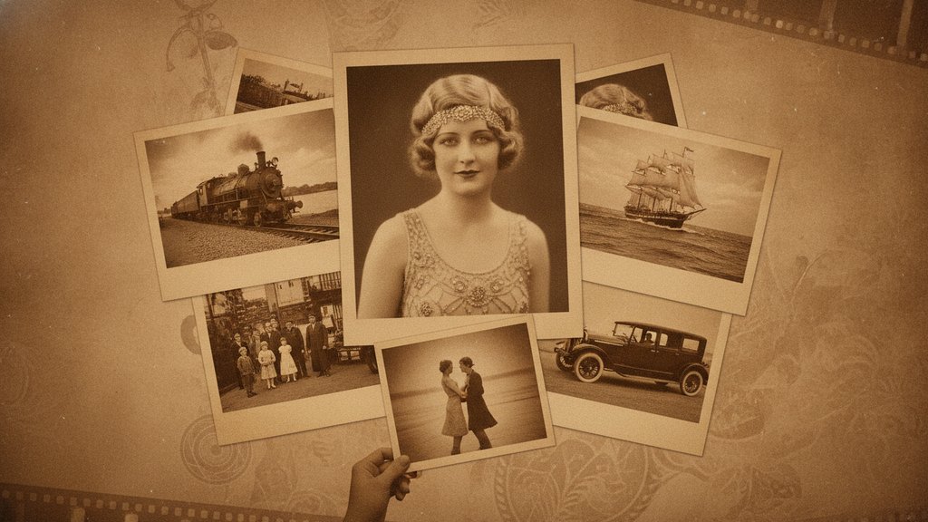 Vintage photographs bathed in warm sepia tones showing photography's timeless appeal.