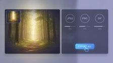 Editing a photo with a vignette effect and converting the format